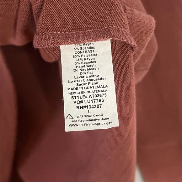 NWT Lumiere Women’s Large Mauve Scoop Neck Long Sleeve Knit Top Soft Pullover - Picture 3 of 5